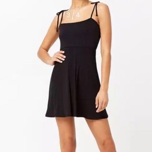 F21 black skater dress